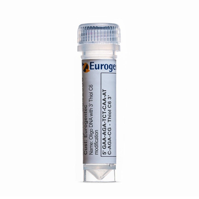 Example of a tube containing an Oligonucleotides with 3' Thiol C6  modification