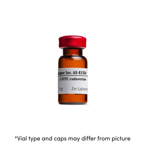 Bottle of 5-FITC cadaverine (5-((5-Aminopentyl)thioureidyl)fluorescein)