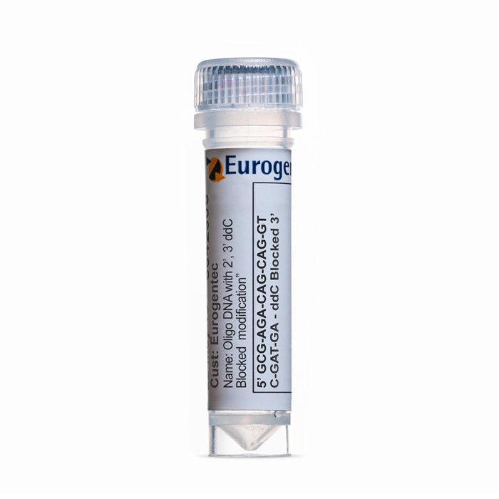 Example of a tube containing an Oligonucleotides with 2', 3' ddC Blocked  modification