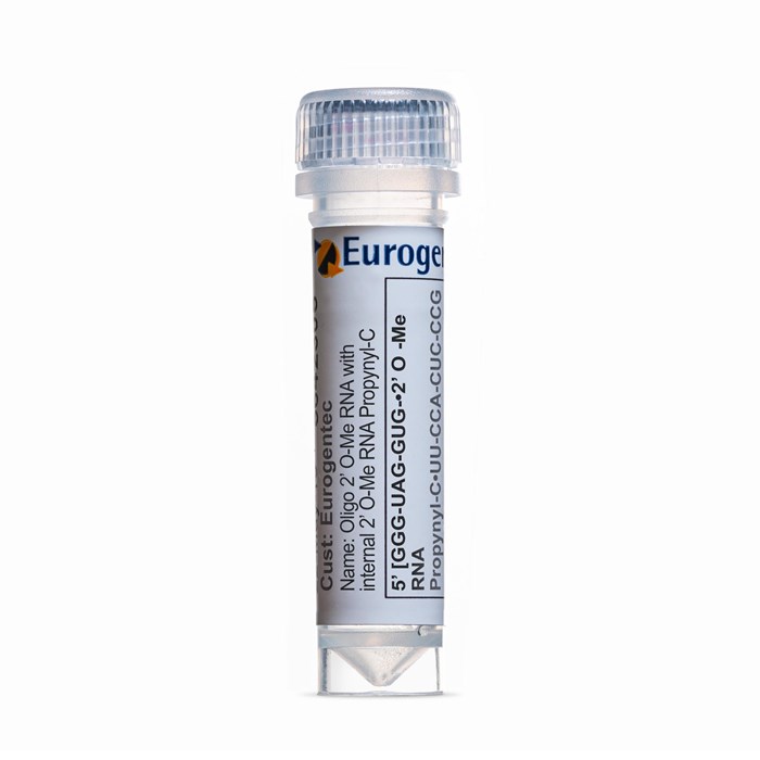 Example of a tube containing an Oligonucleotides with 2' O-Me RNA Propynyl-C  modification