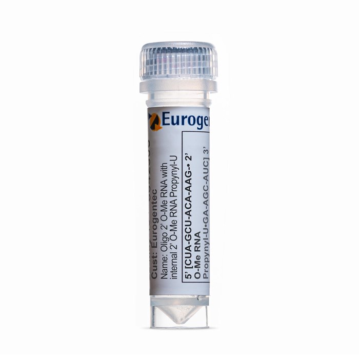 Example of a tube containing an Oligonucleotides with 2' O-Me RNA Propynyl-U  modification