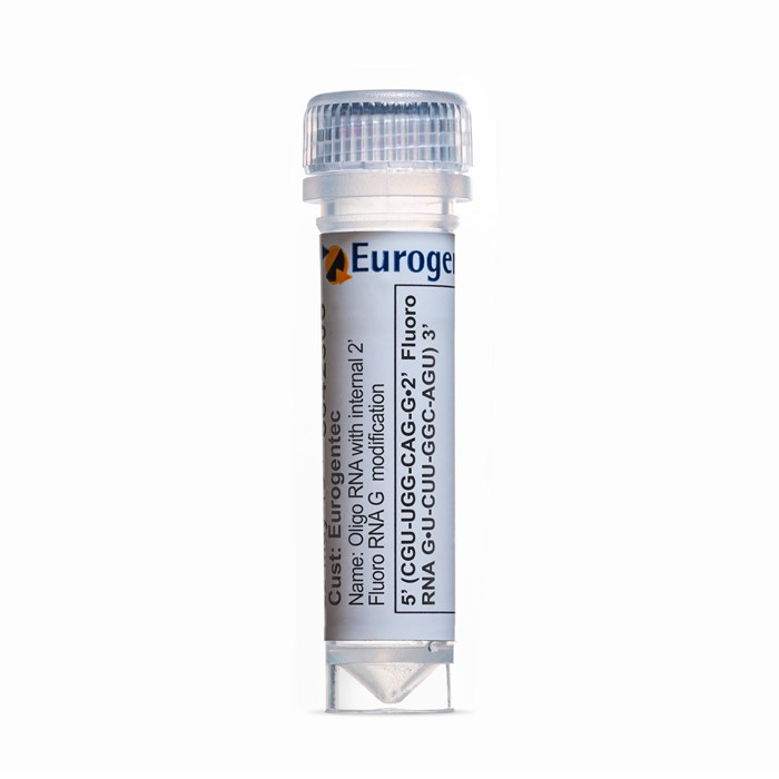 Example of a tube containing an Oligonucleotides with 2' Fluoro RNA G  modification