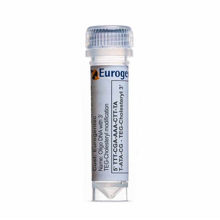 Example of a tube of an Oligonucleotide with 3' TEG-Cholesteryl modification